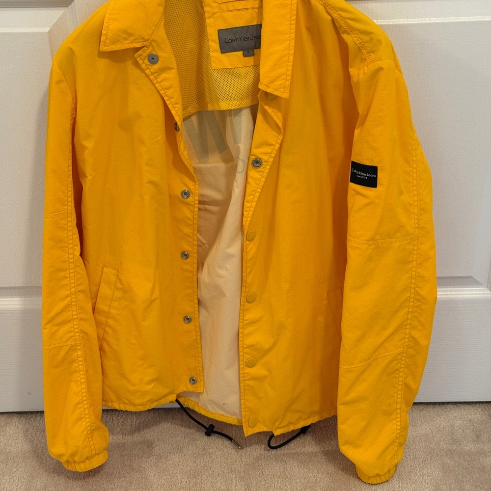 Calvin Klein Yellow Windbreaker Jacket